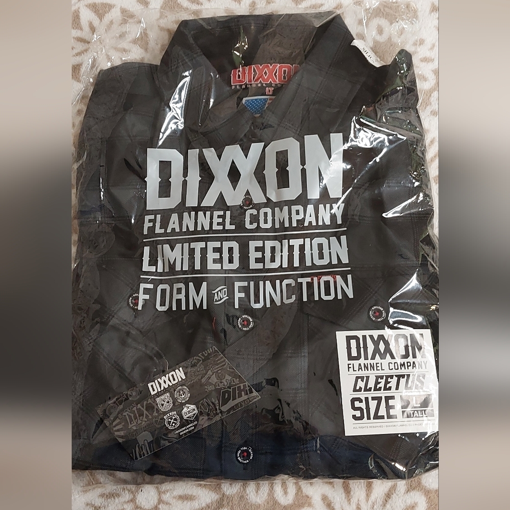 Limited Edition Mens Cleetus McFarland Grey & Black Dixxon Flannel.